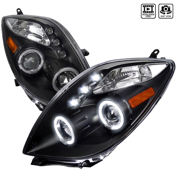 Spec-D Tuning 06-08 Toyota Yaris Halo Projector Headlight, 2LHP-YAR063JM-TM 2LHP-YAR063JM-TM - main